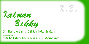 kalman bikky business card